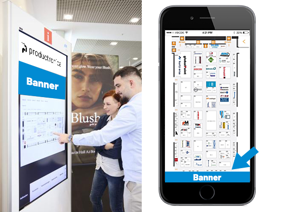 Banner in the online hall plan